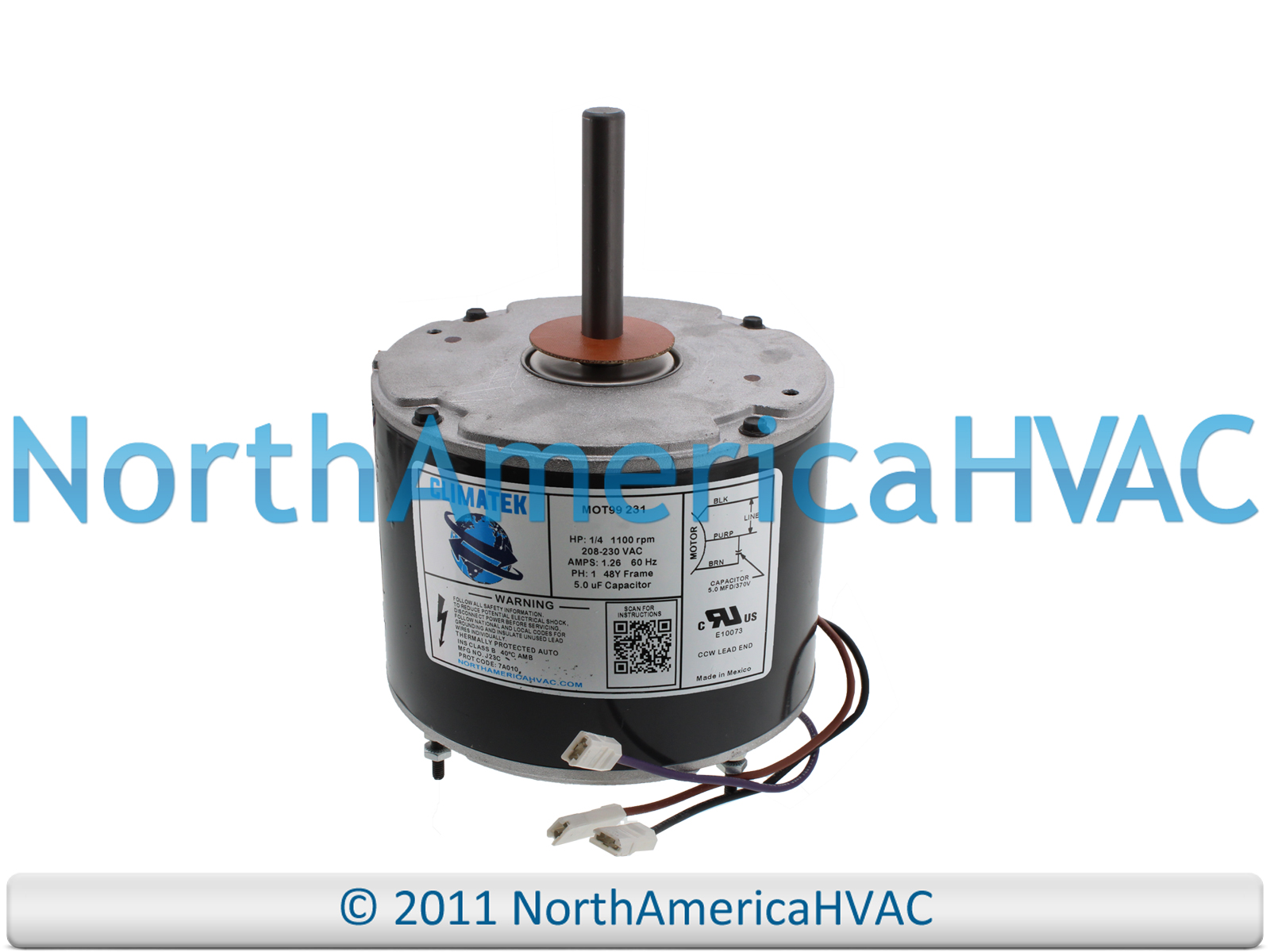 OEM Condenser Fan Motor 1/4 HP 208-230v Replaces Zhongshan Broad